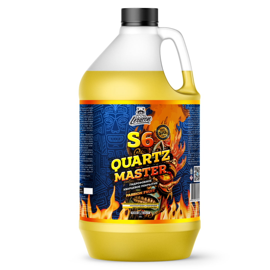 Leraton - S6 Passion Fruit, Кварцевый состав для быстрого блеска и гидрофоба, 3,8л