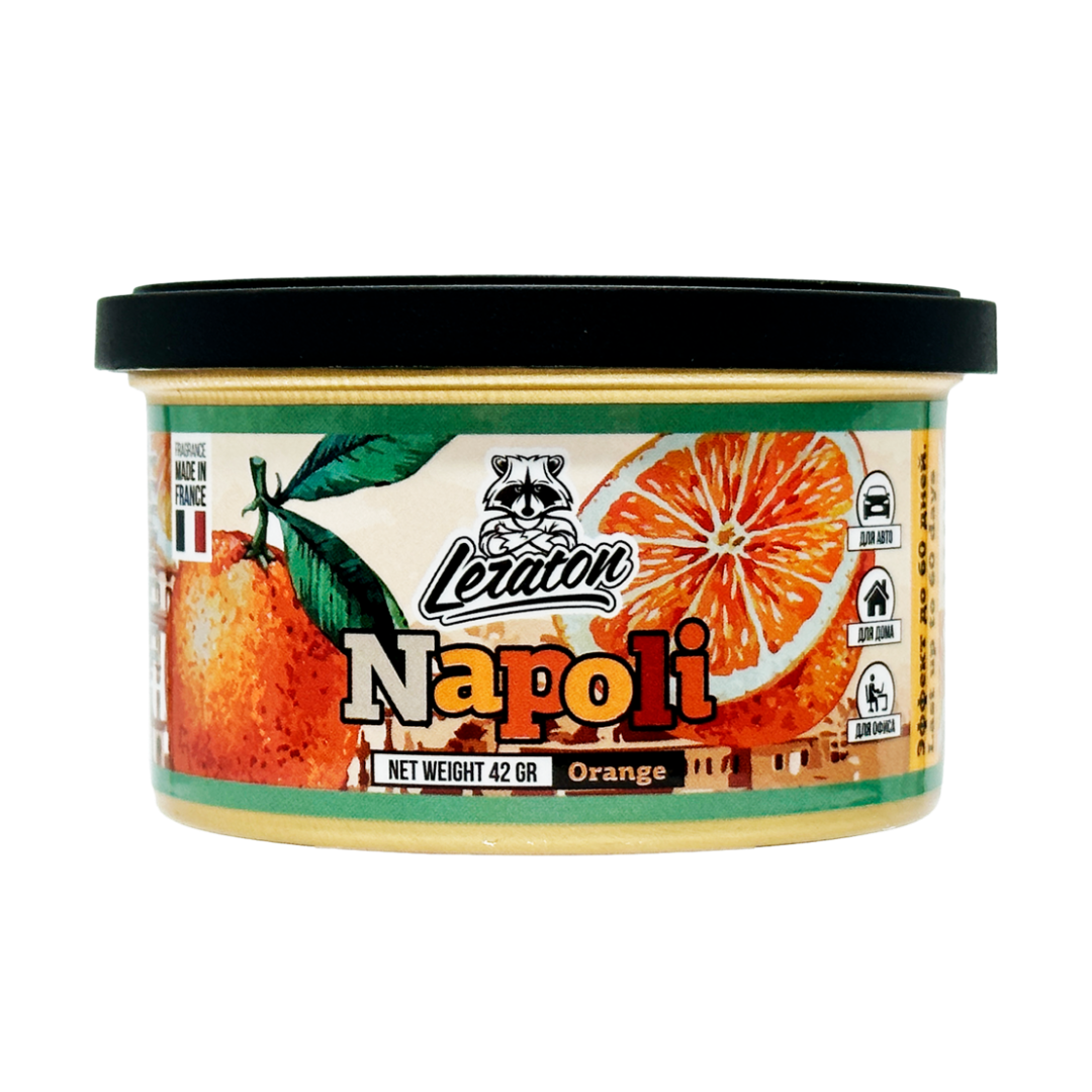 LERATON - Napoli, Ароматизатор для автомобиля в банке (Orange/Апельсин)
