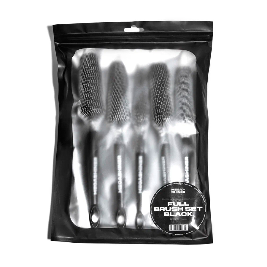 MegaShiner - Набор кистей с синтетическим ворсом Soft Brush Set, 3шт