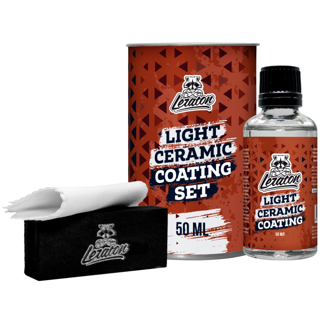 Leraton - LIGHT Ceramic Coating SET, Керамическое покрытие для кузова, 50мл